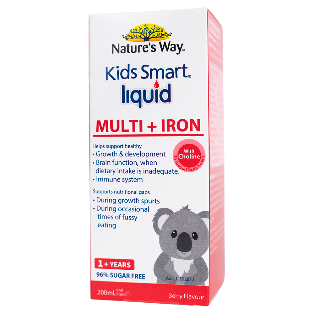 Nature's Way Kids Smart LIQUID MULTI +IRON - SIRO Bổ Sung Sắt Tổng Hợp Cho Trẻ Em (200ml)
