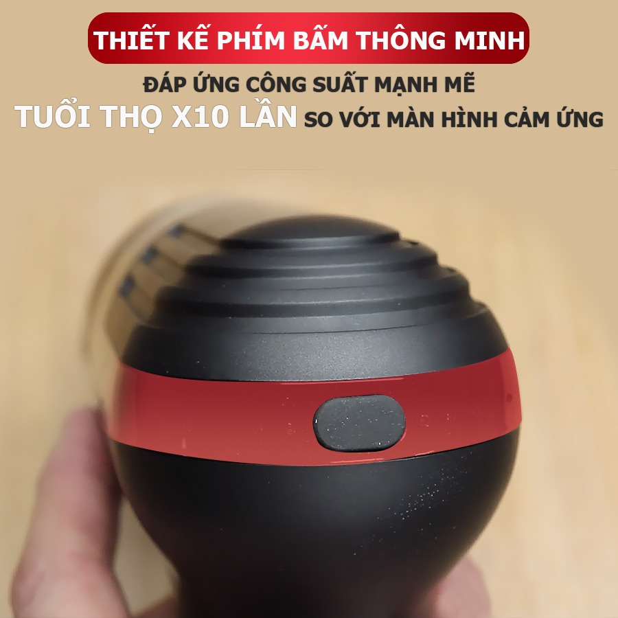 Súng massage toàn thân OKACHI LUXURY JP-i5 Pro (Viền đỏ)