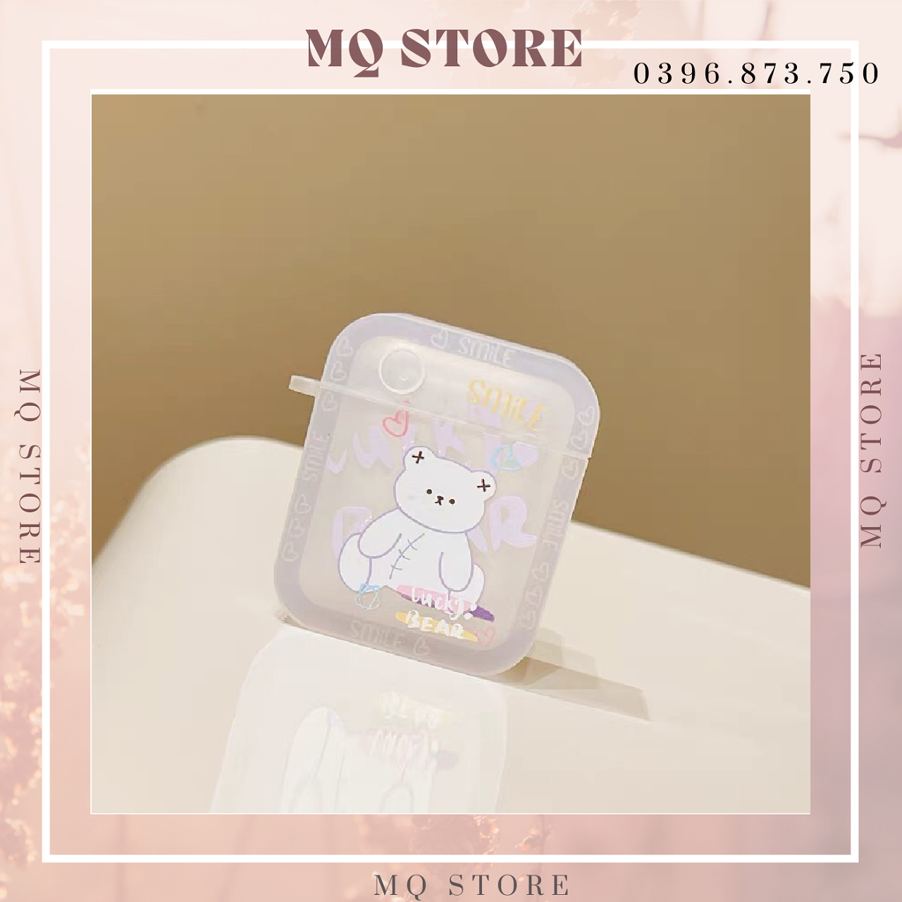 Case Gấu bear hoạt hình cá tính,, chất liệu dẻo dành cho Air 1/2/ Pro