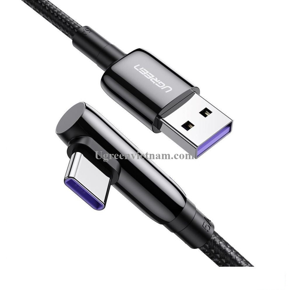 Cáp USB A sang Type-C 2.0 màu đen máy tính ra điện thoại Ugreen 70430 0.25m - hàng chính hãng