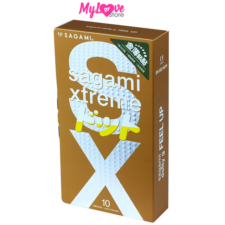 Bao Cao Su Sagami Xtreme Feel Up Gai Nổi Tăng Khoái Cảm Hộp 10 Chiếc Nhật Bản + Bao Cao Su Sagami Xtreme Super Thin Siêu Mỏng 0,03 mm Hộp 2 Chiếc Nhật Bản