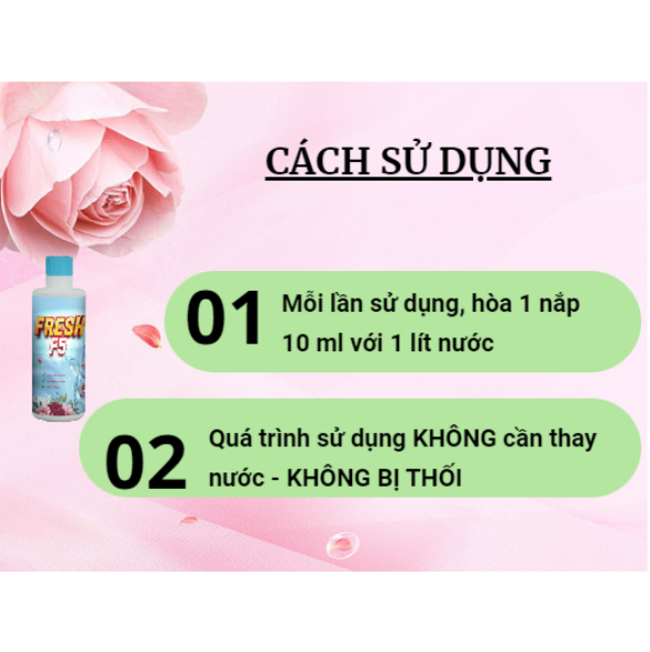 Nước Dưỡng Hoa, Nước Cắm Hoa Fresh F5 - Dưỡng Hoa Tươi Lâu Gấp 3 Lần, Giúp Hoa Nở Bung Luôn Tươi Mới