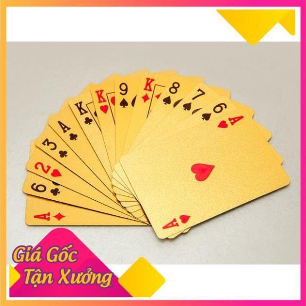Bộ Bài Tây Mạ Vàng Chống Nước Chống Gãy TP'S