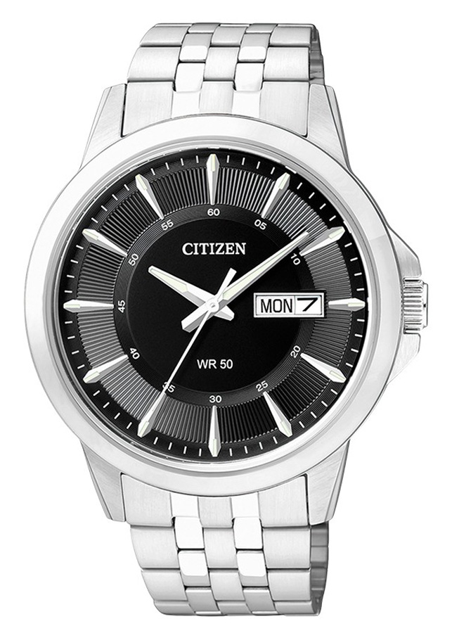 Đồng Hồ Nam Citizen Dây Thép Không Gỉ BF2011-51E - Mặt Đen