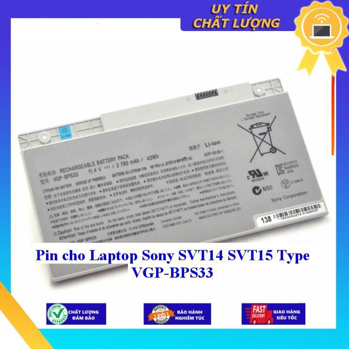 Pin cho Laptop Sony SVT14 SVT15 Type VGP-BPS33 - Hàng Nhập Khẩu New Seal