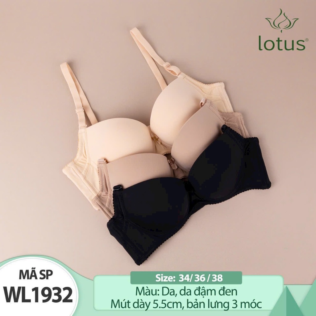 Áo Ngực Trơn Mút Dày 5.5cm Gọng Dẻo Nâng Ngực Bản To Che Khuyết Điểm WL1932
