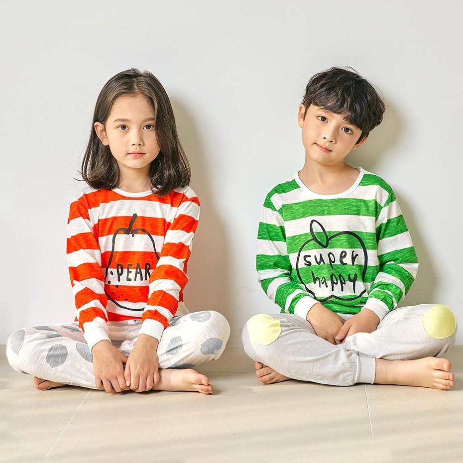 Bộ đồ dài tay mặc nhà cotton mịn cho bé gái U1001 - Unifriend Hàn Quốc, Cotton Organic