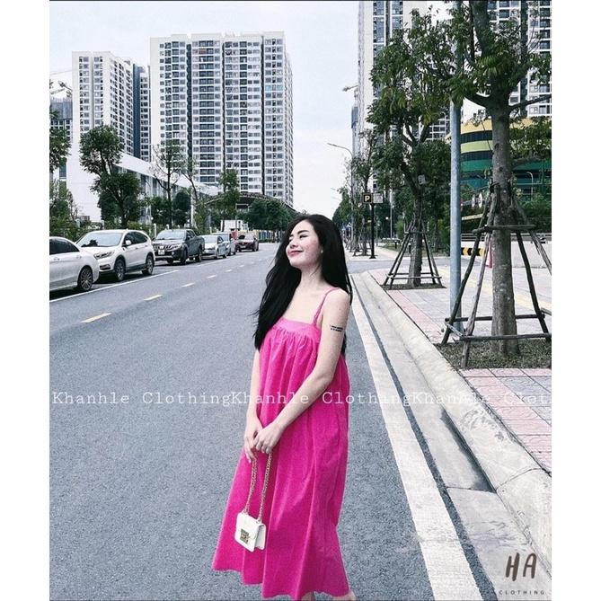 Váy Maxi Dây Tết 2 Màu Dang Suông Siêu Xinh Có Ảnh Thật Kèm Video