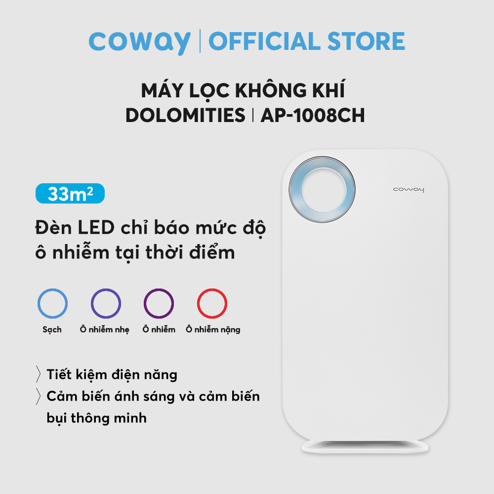 Máy lọc không khí Coway Dolomites AP-1008CH - Hàng chính hãng