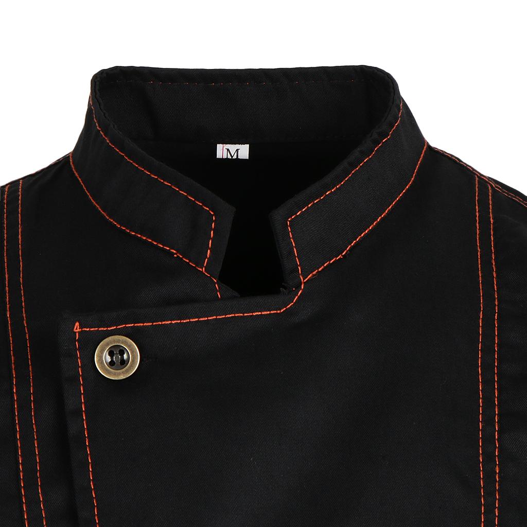 2-pack Chef Jacket Summer Short-sleeved Baker's Jacket Catering Workwear Buttons Chef Jacket Coat Restaurant Chef Uniform XL / 2XL