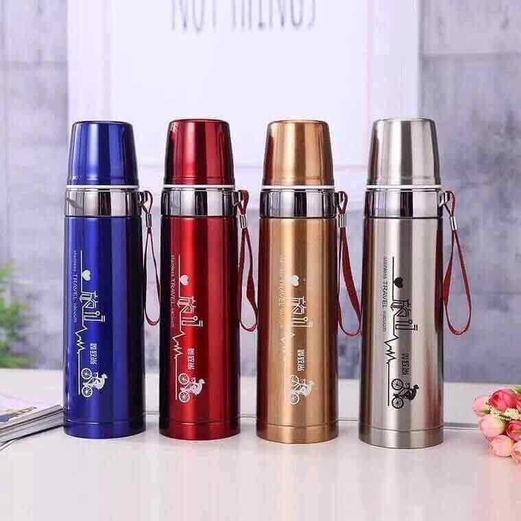 Bình giữ nhiệt inox 304-6 LỚP 800ML có quai xách
