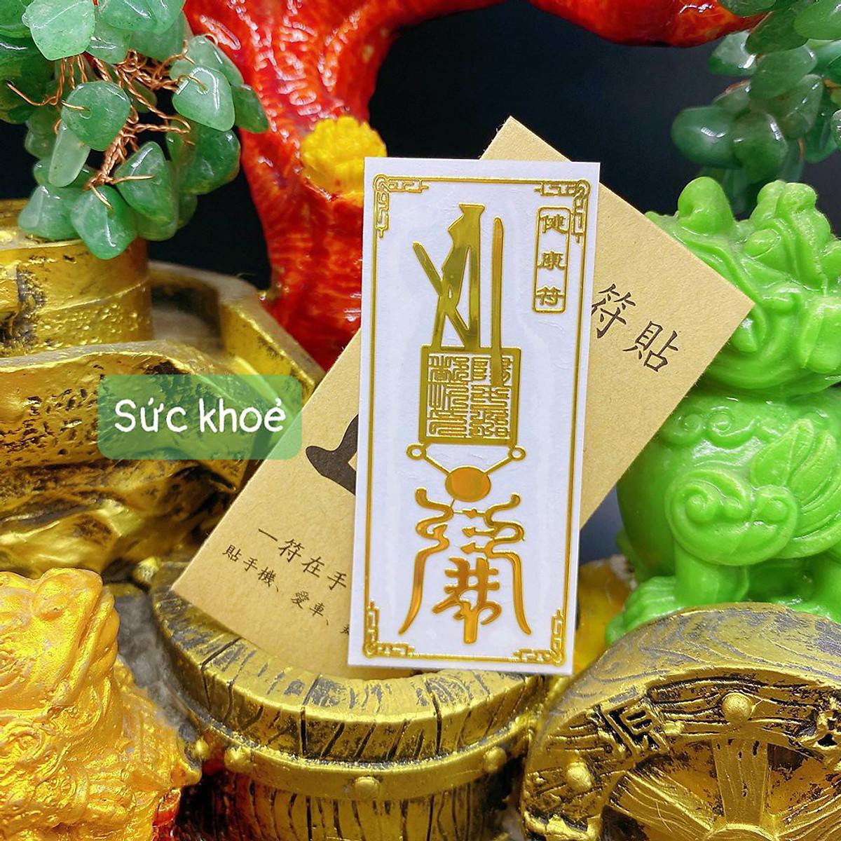 Linh Phù SỨC KHÓE may mắn bình an , linh phù dán điện thoại đẹp lung linh