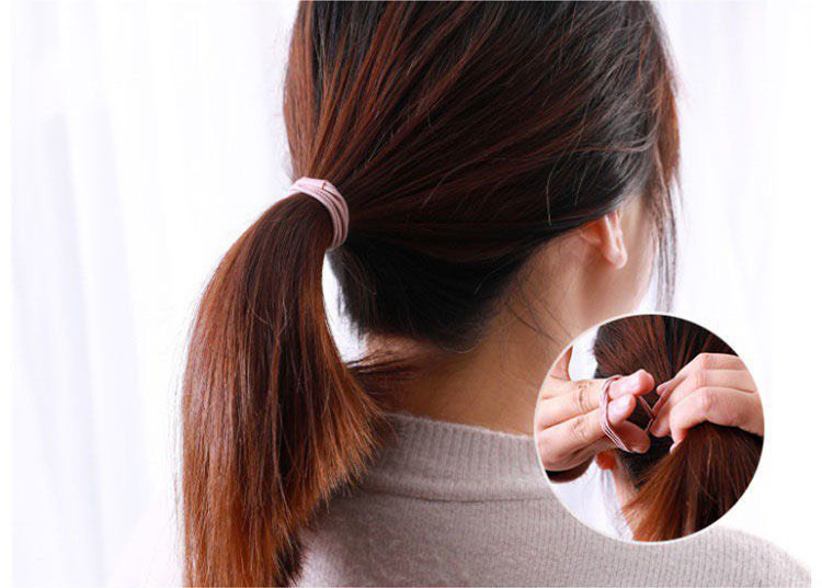 Combo 5 Dây Chun Buộc Tóc, Thun Cột Tóc Mảnh 3 Vòng Màu Sắc Nhã Nhặn SC23