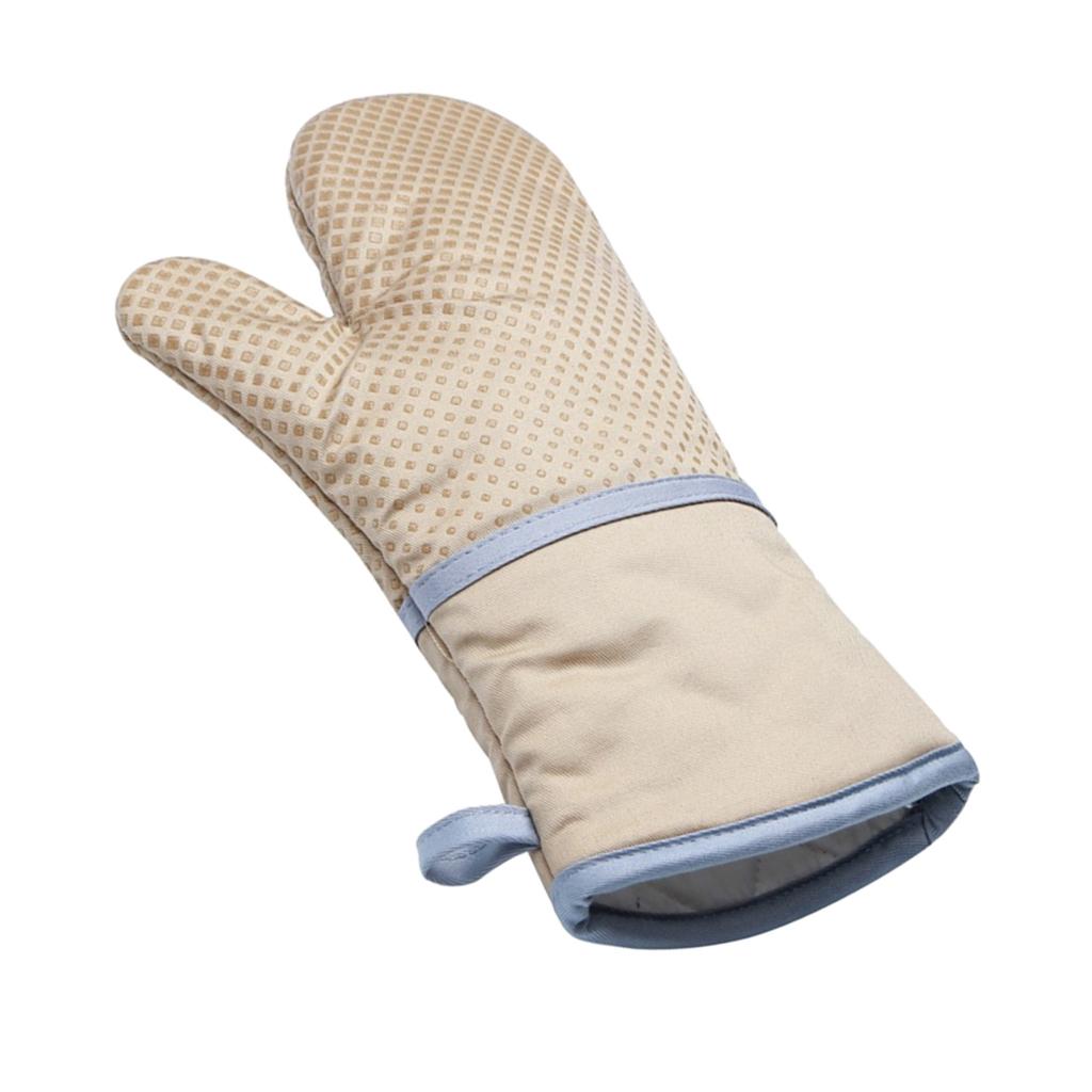 Silicone+Cotton Oven Mitts Heatproof Mitten Kitchen Baking Oven Gloves