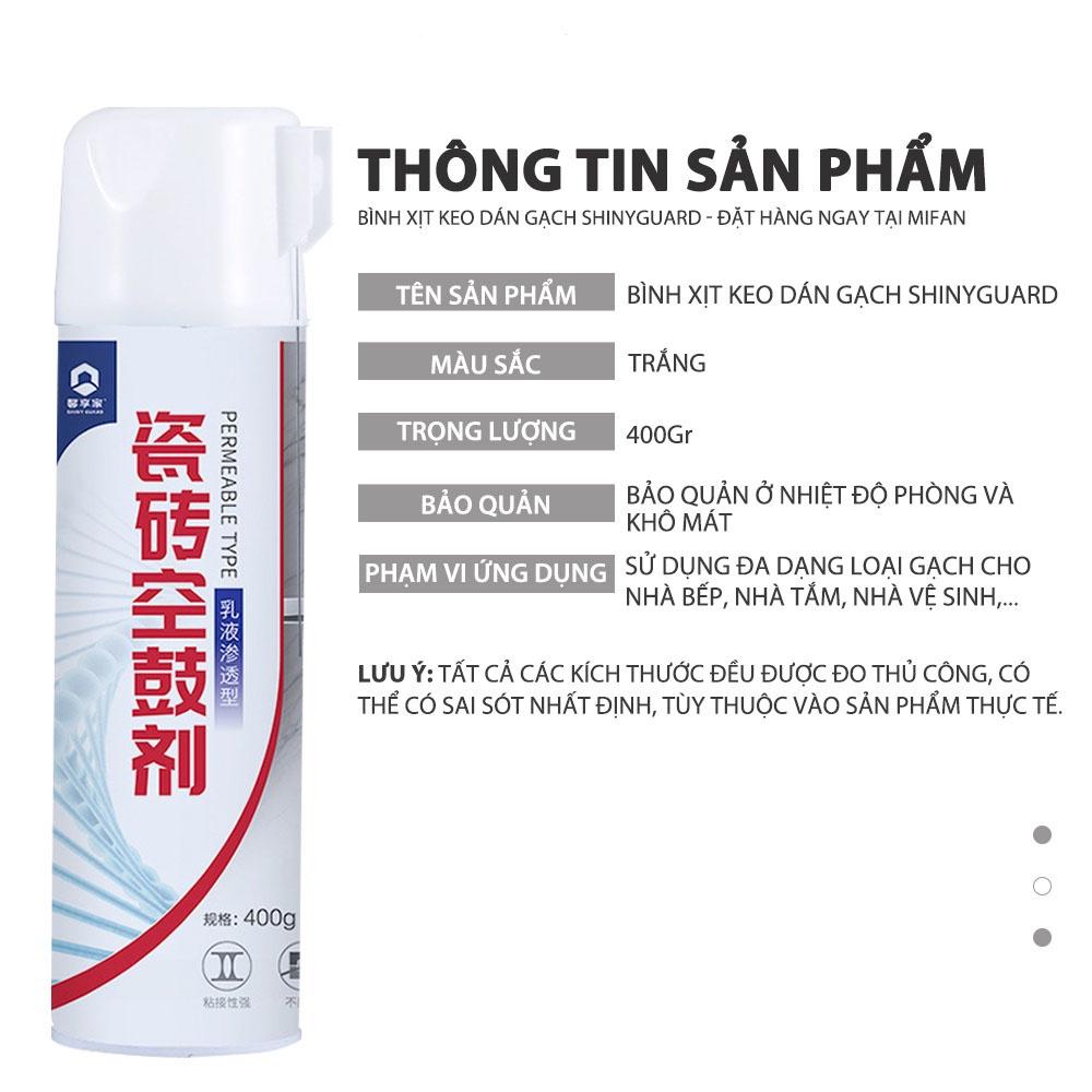 Bình Xịt Keo Dán Gạch Men Shiny Guard Cao Cấp 400g TAIKOMI- Dính Siêu Chắc, Chịu Tải 80kg - Dán Gạch Tường, Sàn