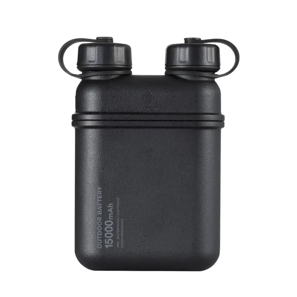 COMBO Pin Dự Phòng 15000 mAh Và Đèn LED Dã Ngoại 7.5W NESTOUT - Hàng Chính Hãng - ELECOM OFFICIAL SHOP - Màu đen