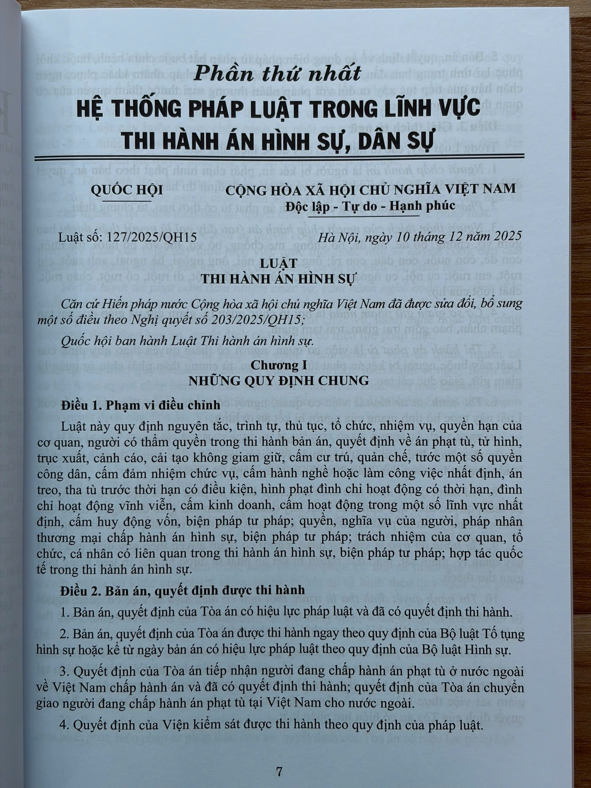 Hệ thống các luật trong lĩnh vực tư pháp, hình sự, dân sự, thi hành án, tạm giữ, tạm giam (Mới nhất, thông qua tại Kỳ họp thứ 10, Quốc hội khóa XV)