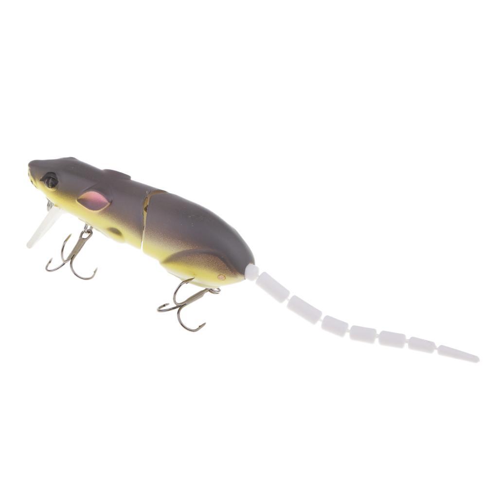 2pcs Multi-joint Tail Mice Rat Lures Topwater Fishing Lures Soft Bass Baits