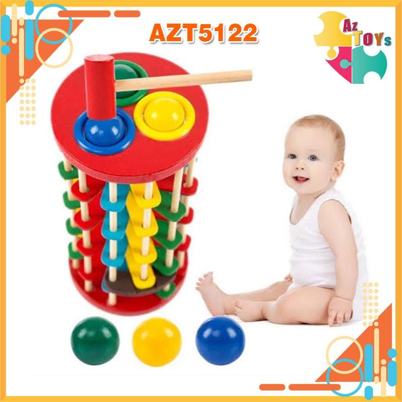 Đập Bóng Lốc Xoáy Đa Sắc Màu Bằng Gỗ - AZT5122