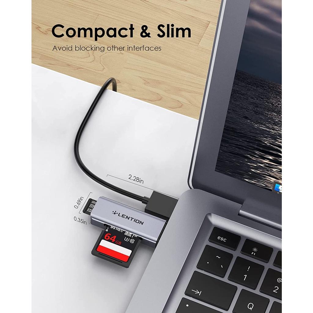 Đầu đọc thẻ USB Type A LENTION H7 - Hàng chính hãng