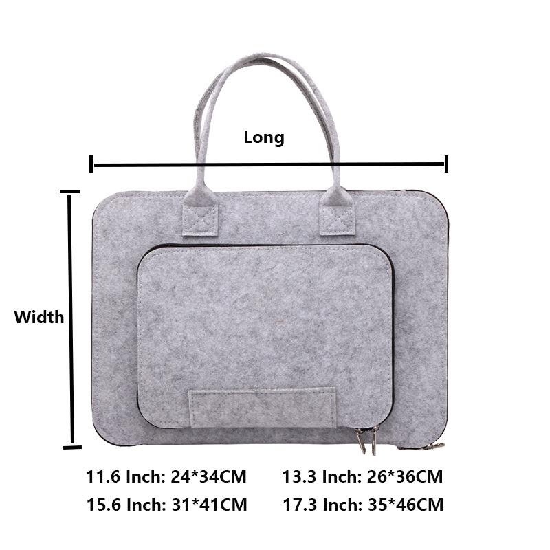 Thời Trang Di Động Túi Nỉ Túi Đựng Laptop 11.6 13.3 15.6 17.3 Inch Túi Máy Tính Dành Cho MacBook Pro 13 Ốp Lưng Xiaomi samsung HP Túi Xách