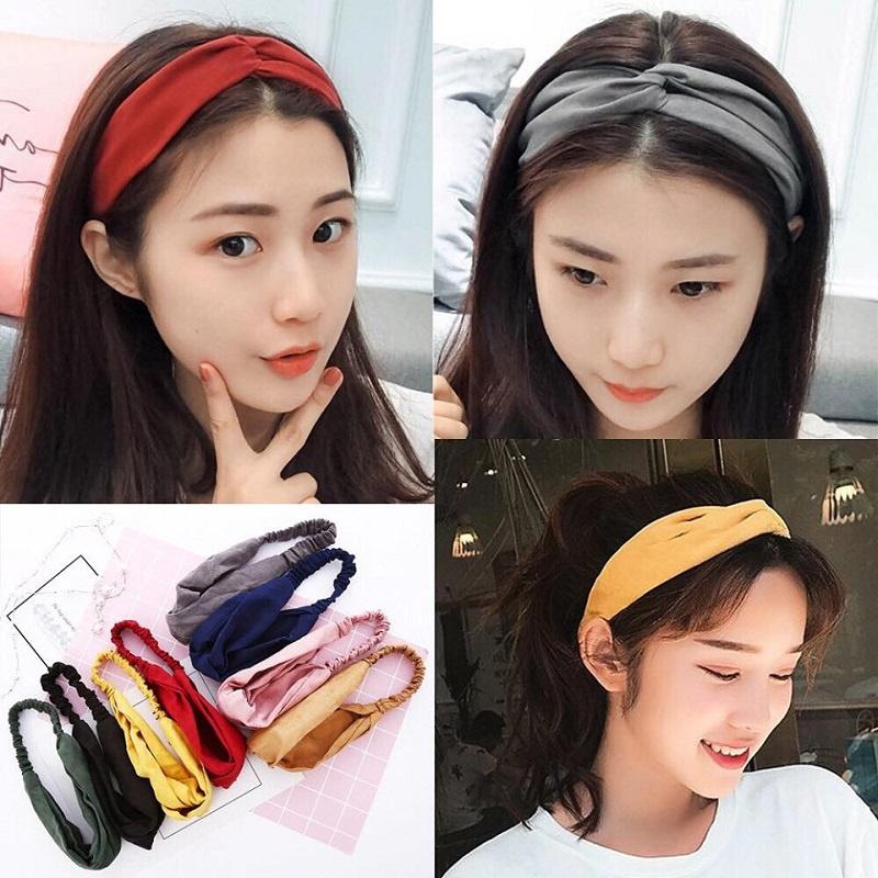 Phụ kiện tóc băng đô HACHIKI turban nữ trơn chất liệu nhung dạ thời trang Hàn Quốc dễ thương TURBAN