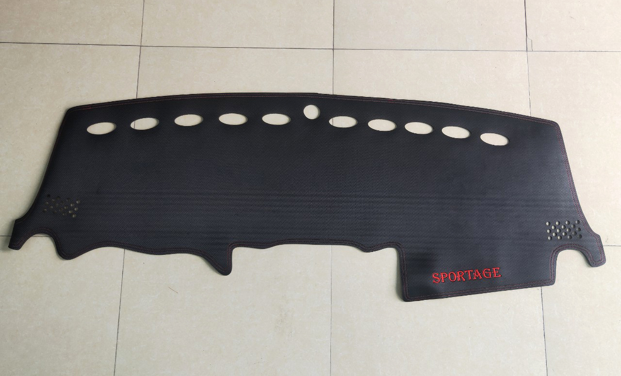 Thảm Taplo Xe Kia Sportage 2010-2019 loại da dày cao cấp 3 lớp chống trượt Da Carbon đen