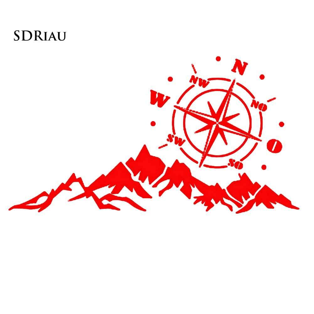 Sticker Dán Trang Trí Xe Hơi Hình La Bàn Độc Đáo
