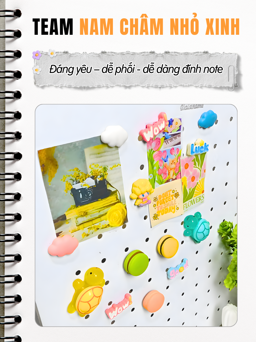Nam châm Magnet Decor Dola Home – Nhiều mẫu đẹp, hít siêu chắc, trang trí góc học tập, tủ lạnh, quà tặng dễ thương