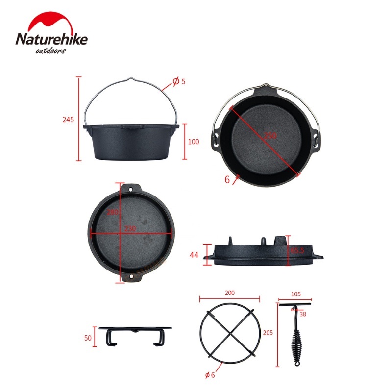 Nồi hầm gang đa năng NatureHike NH20CJ011