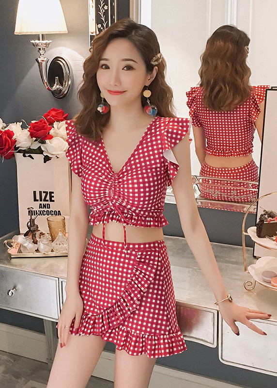 Bộ đồ bơi bikini 2 mảnh nữ phong cách Hàn xinh xắn, chất bơi thun lạnh Lycra cao cấp, dáng dễ mặc, kín đáo mà vẫn quyến rũ | KT047