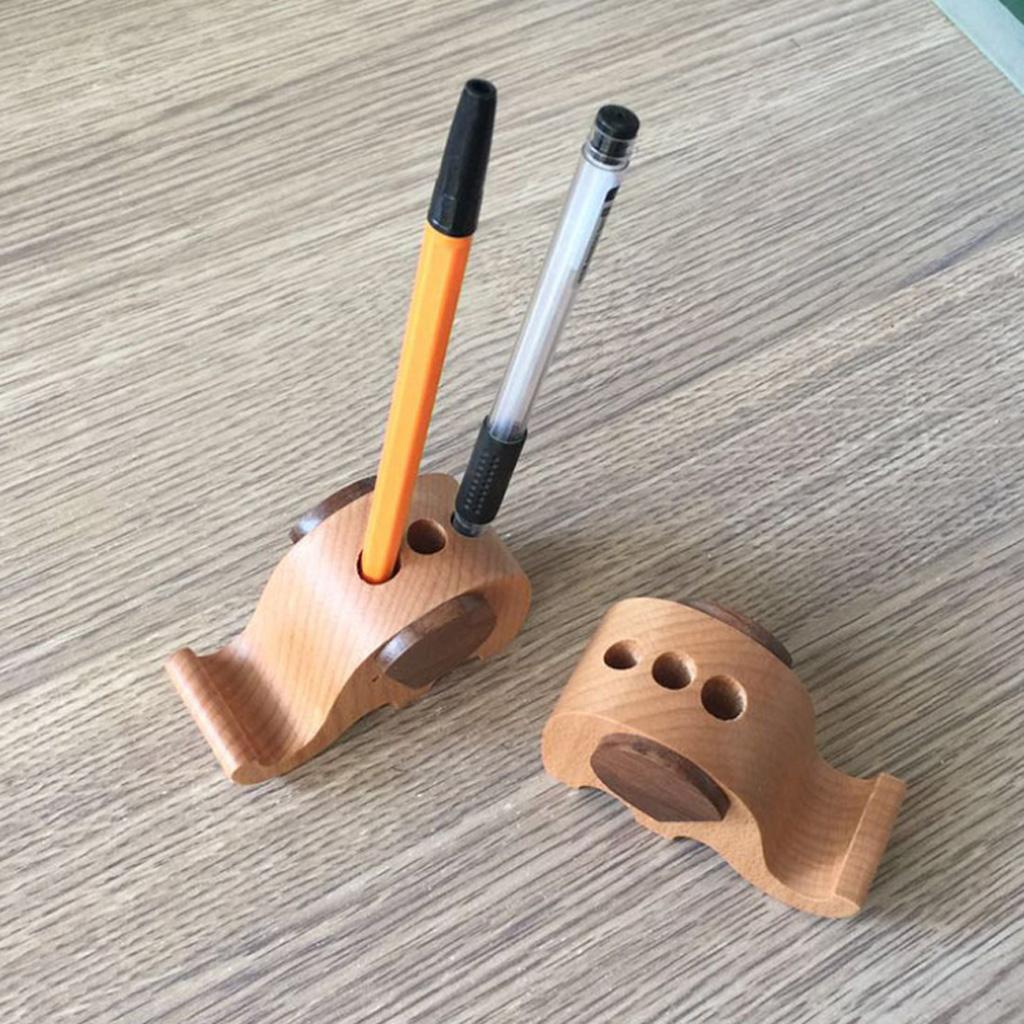 2xSolid Wood Animal Moible Phone Holder Desk Stand Holder for Phone Tablets d