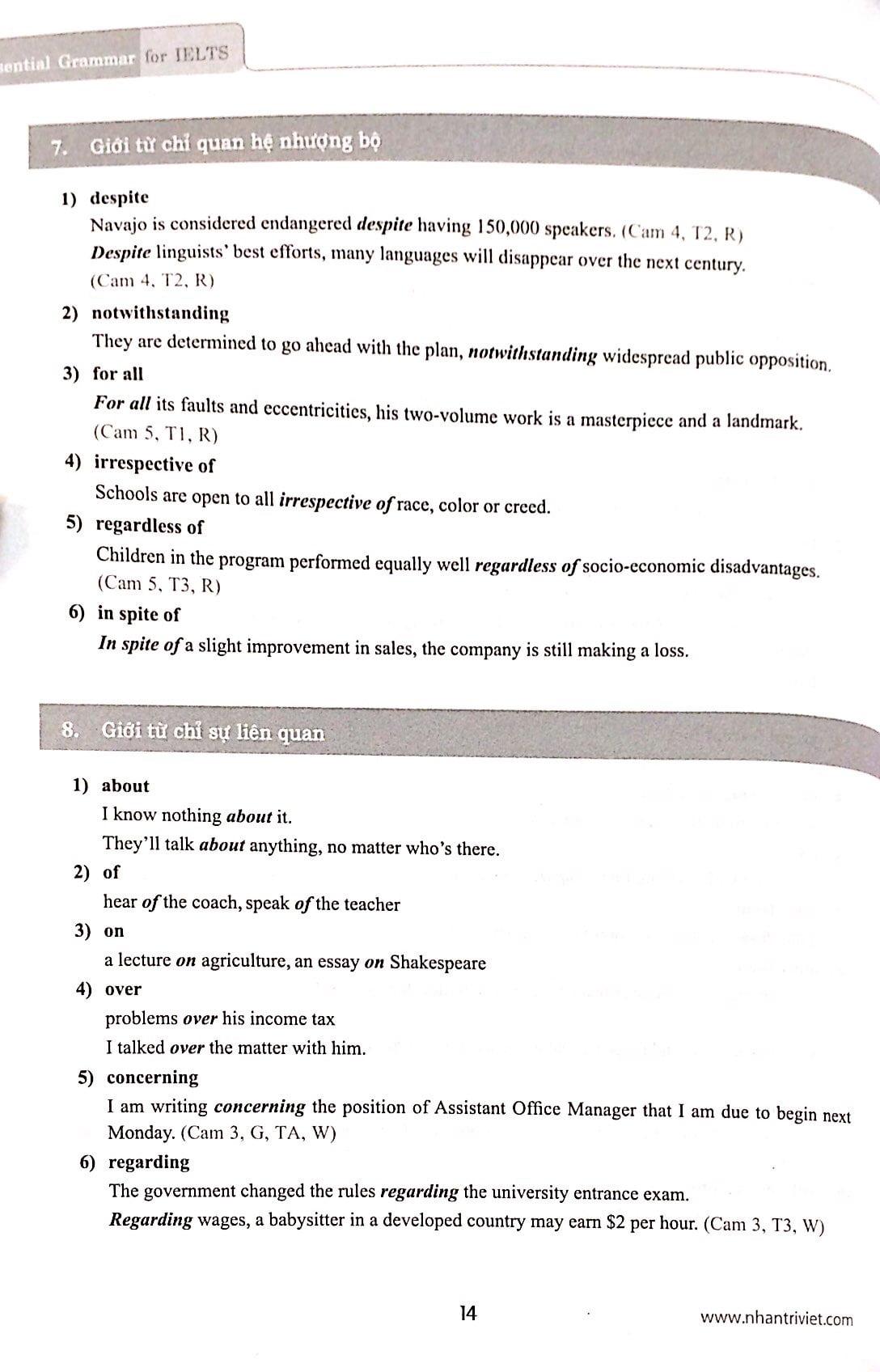 Essential Grammar For IELTS (Tái Bản)