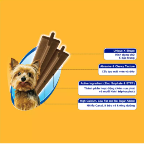 Bộ 3 bánh xương cho chó kiểng Pedigree Dentastix 60g