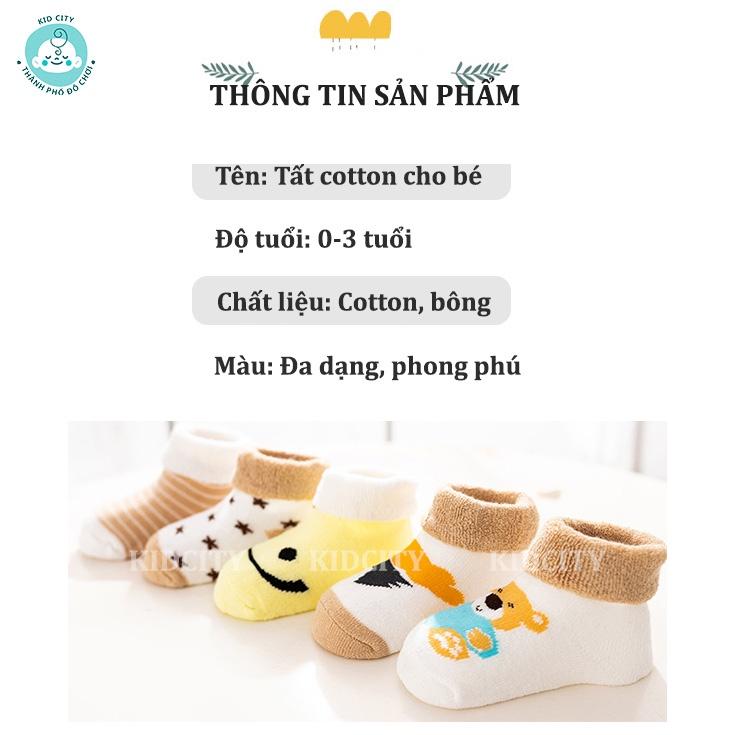 Set 5 Đôi Tất Cho Bé - Tất Trẻ Em Chất Cotton Họa Tiết Đáng Yêu