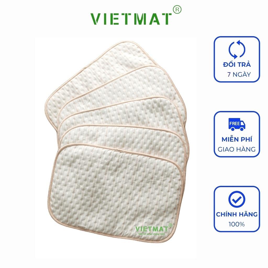 Gối chống móp đầu cho bé sơ sinh Vietmat kích thước 25x40cm mềm mịn, thoáng mát, hút mồ hôi đầu, chống bẹp đầu hiệu quả