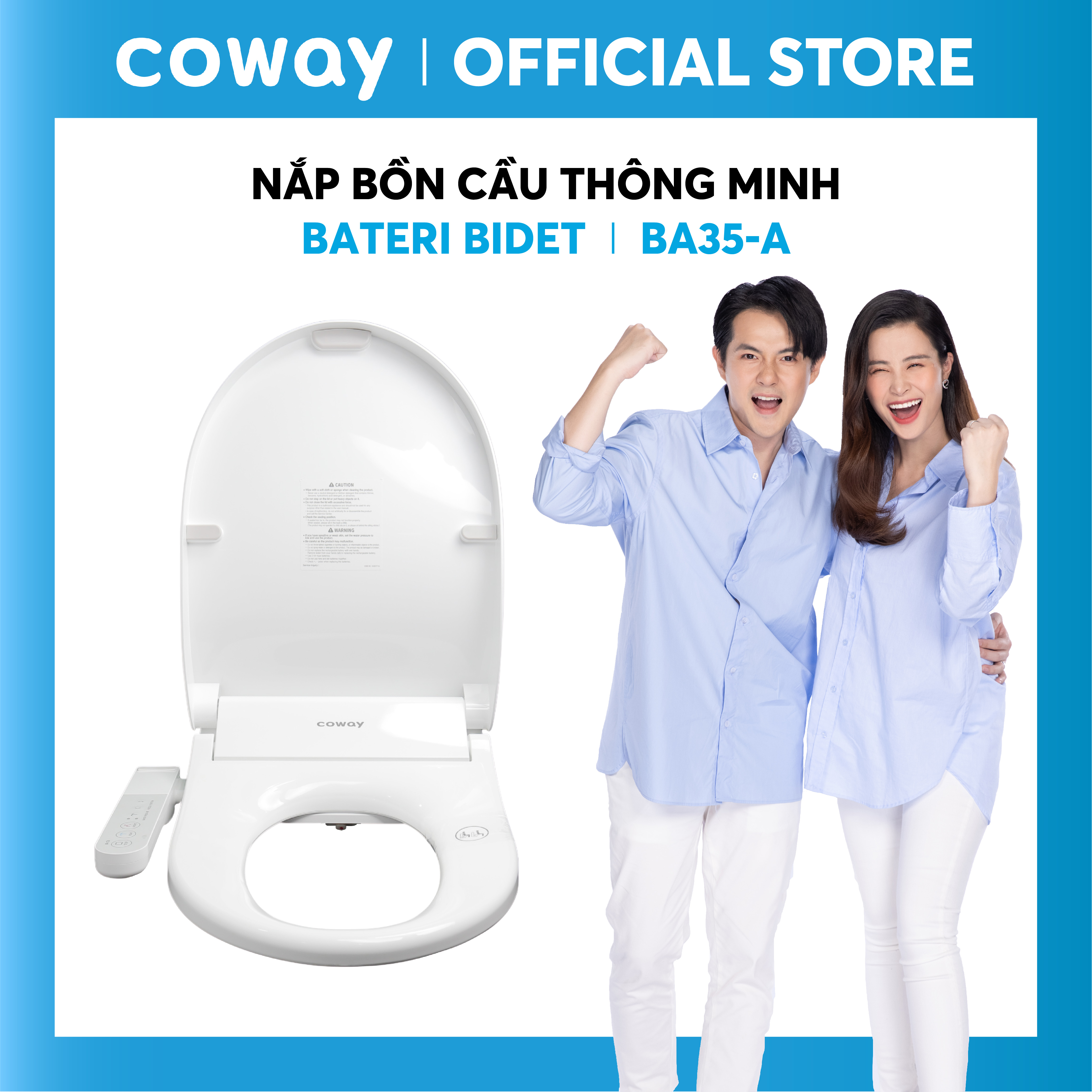 Nắp bồn cầu thông minh Coway Bateri Bidet BA35-A - Hàng chính hãng