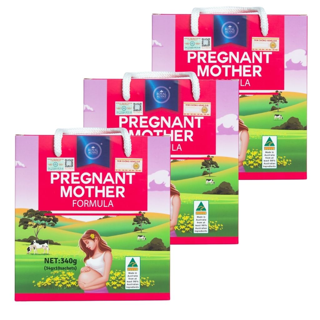 Combo 3 Hộp Sữa Bột Hoàng Gia Royal AUSNZ Pregnant Mother Formula Dành Cho Phụ Nữ Mang Thai (Hộp 10 Gói)