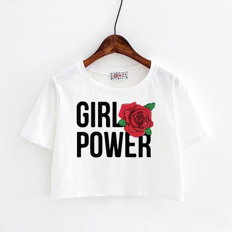 Áo Phông Croptop In GIRL POWER ATN3237 - J.A Shop