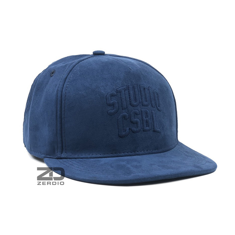 Nón hiphop nam nữ, mũ snapback màu xanh dương vải cotton dày cao cấp