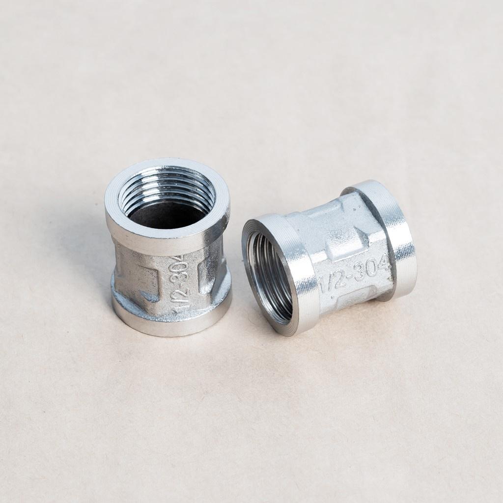Măng xông ren trong inox 304, nối 2 đầu ren trong inox 304