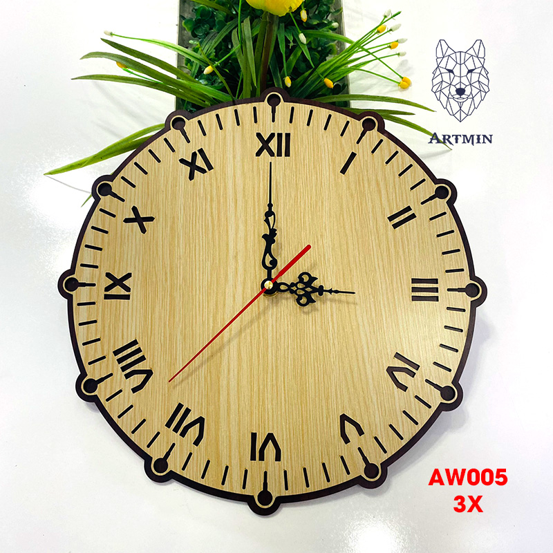 AW005 - Đồng Hồ Gỗ Treo Tường – Décor Trang Trí Nghệ Thuật