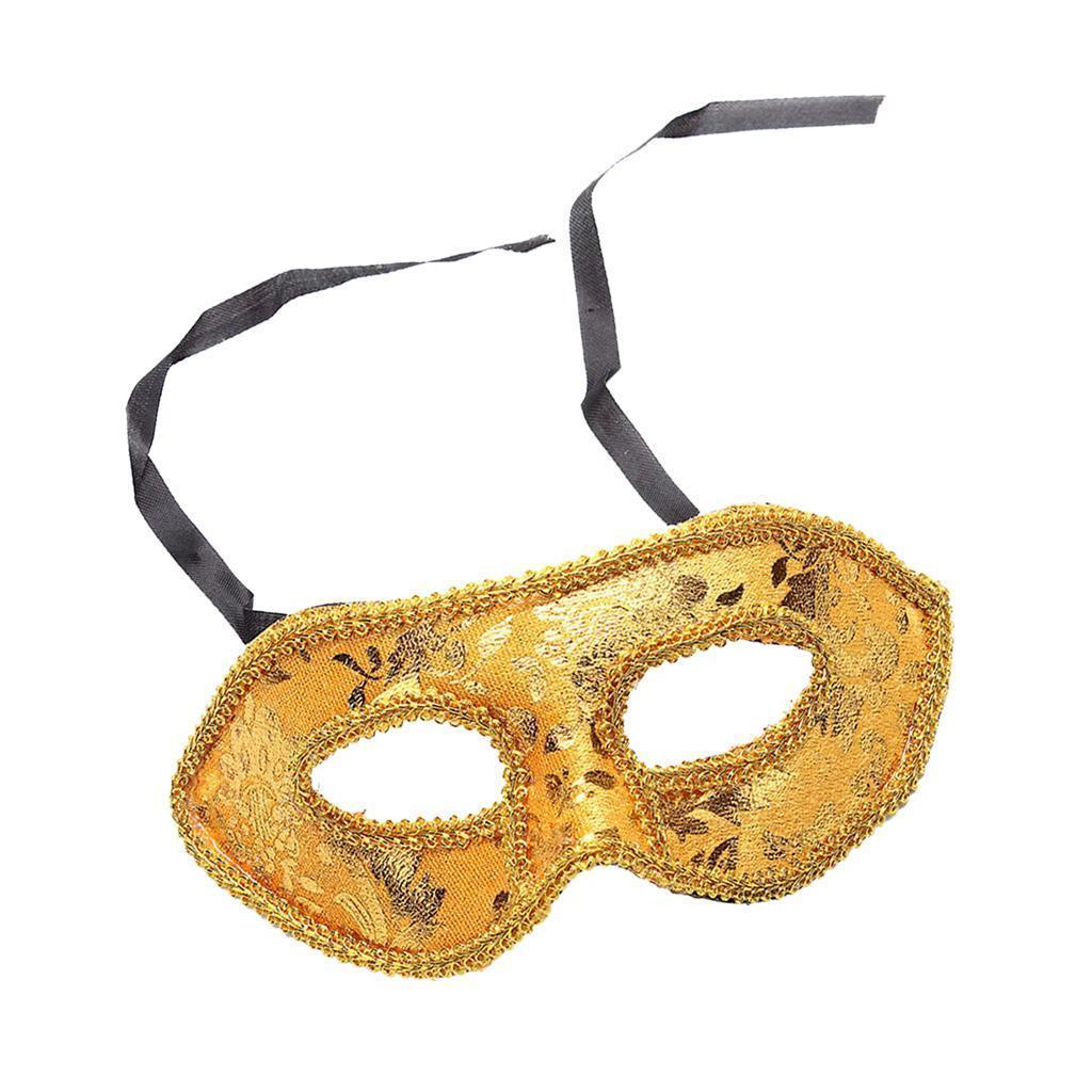 Venetian Masquerade Fancy Dress Ball Eye Mask Party Halloween Costume Yellow
