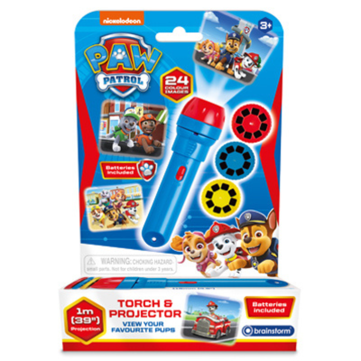 Đồ chơi đèn pin flashlight chủ đề Paw Patrol Brainstorm NIC1000