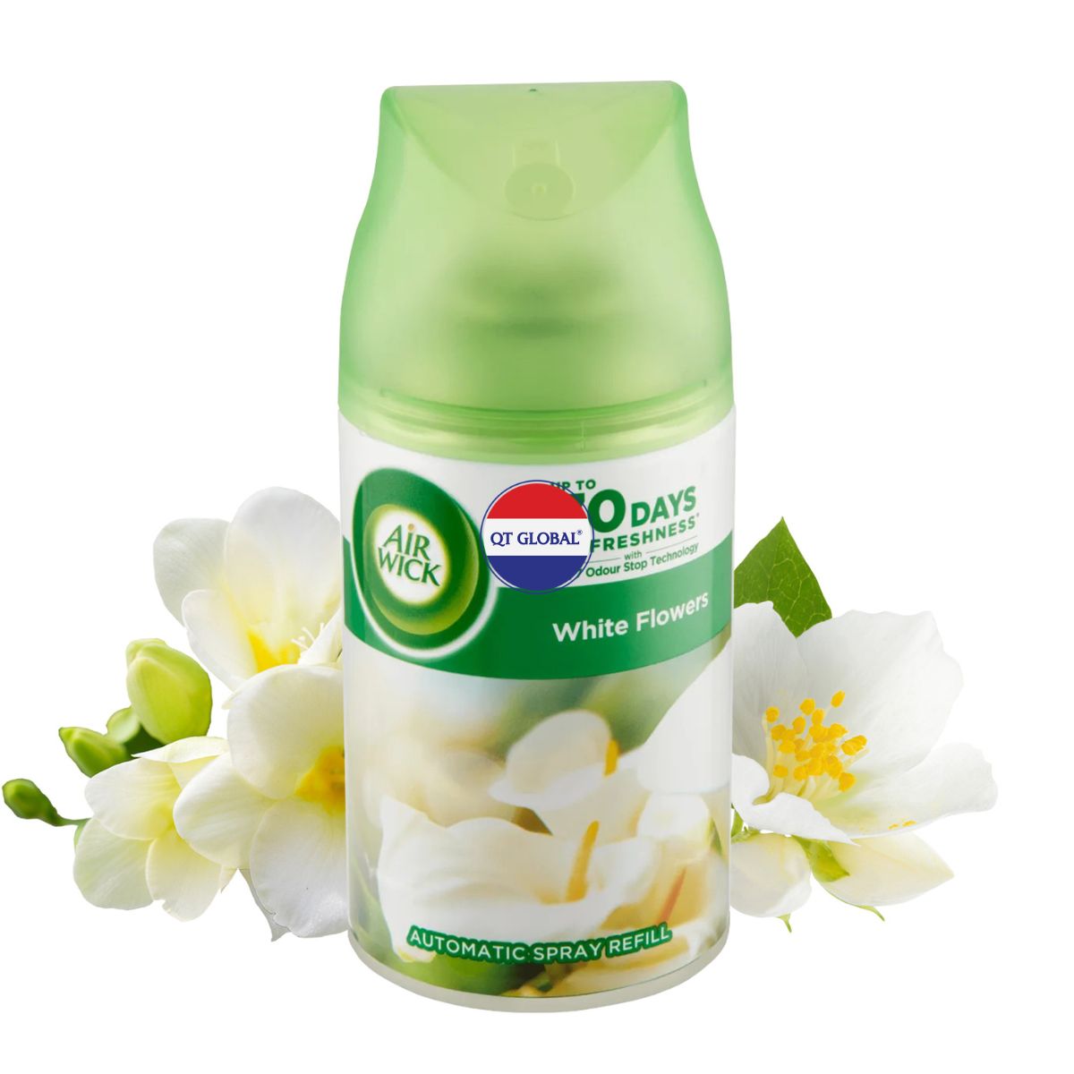 Bình xịt thơm phòng Air Wick White Flowers 250ml QT016836 - hoa nhài, lan trắng