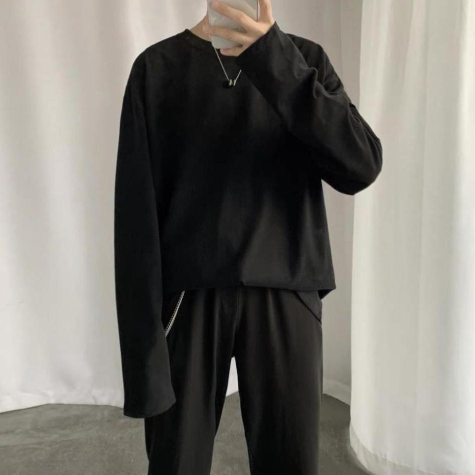 Áo thun tay dài form rộng unisex Wind Basic Long Tea sweater phong cách Ulzzang Wind