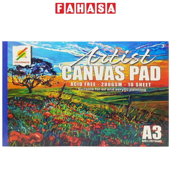 Tập Vẽ Canvas A3 280gsm Canvas Pad - Colormate CANVAS3 (10 Tờ)