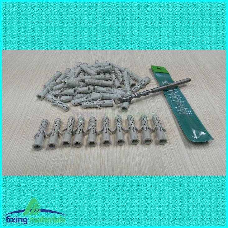 Combo gồm 100 con tắc kê nhựa Friulsider TU + 1 mũi khoan Heller