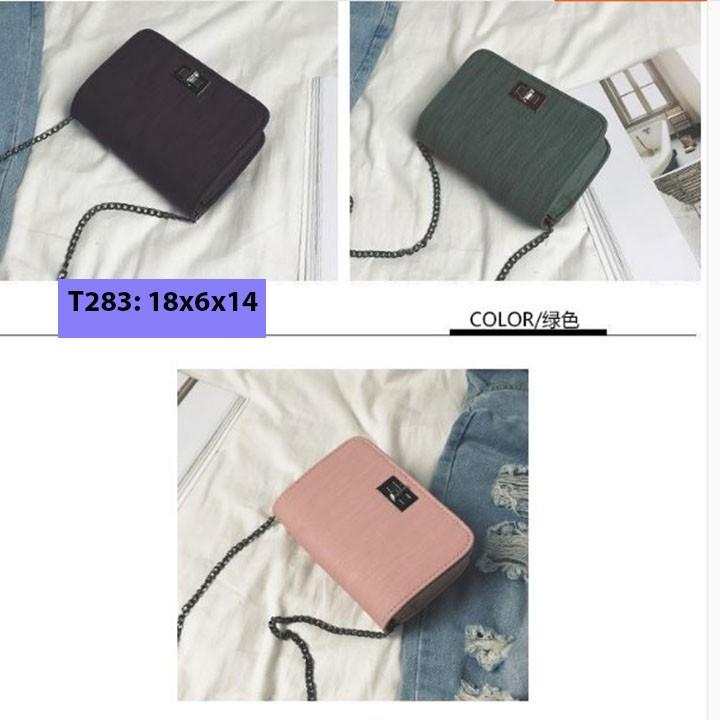 Túi xách đeo chéo nữ khóa ngang hottrend