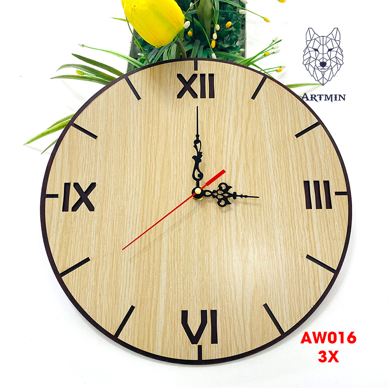 AW017 - Đồng Hồ Gỗ Treo Tường – Décor Trang Trí Tinh Tế